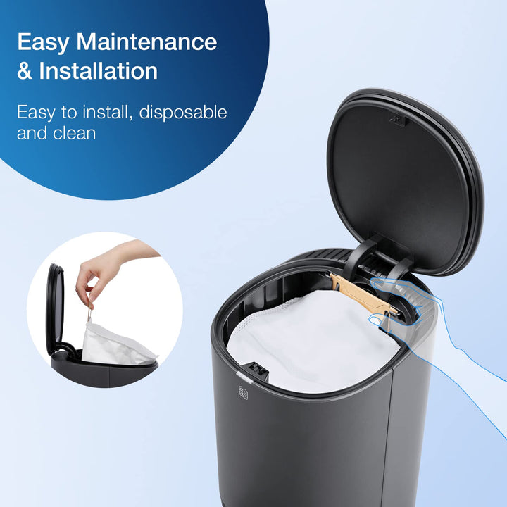 Disposable Dust Bag Deebot, Works with N10 Plus/ N8 Pro Plus / T9 Plus Robot Vacuum and Mop Cleaner, up to 30 Days of Dirt and Debris
