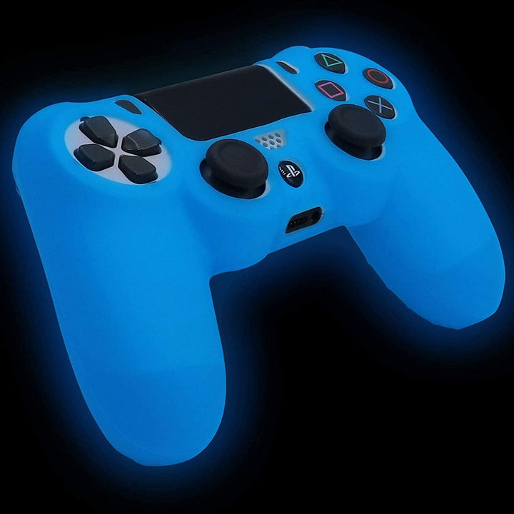 Green Anti-Slip Glow in The Dark Protective Silicone Cover Skin Grips Compatible with PS5 Controller,8 PCS Thumb Grips Caps and 2 Grips Caps Glow in The Dark.