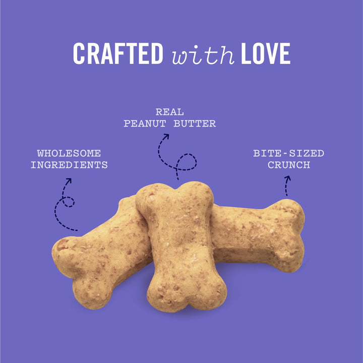 Itty Bitty Bones Baked Dog Treats, Peanut Butter, 32 oz, (320123)