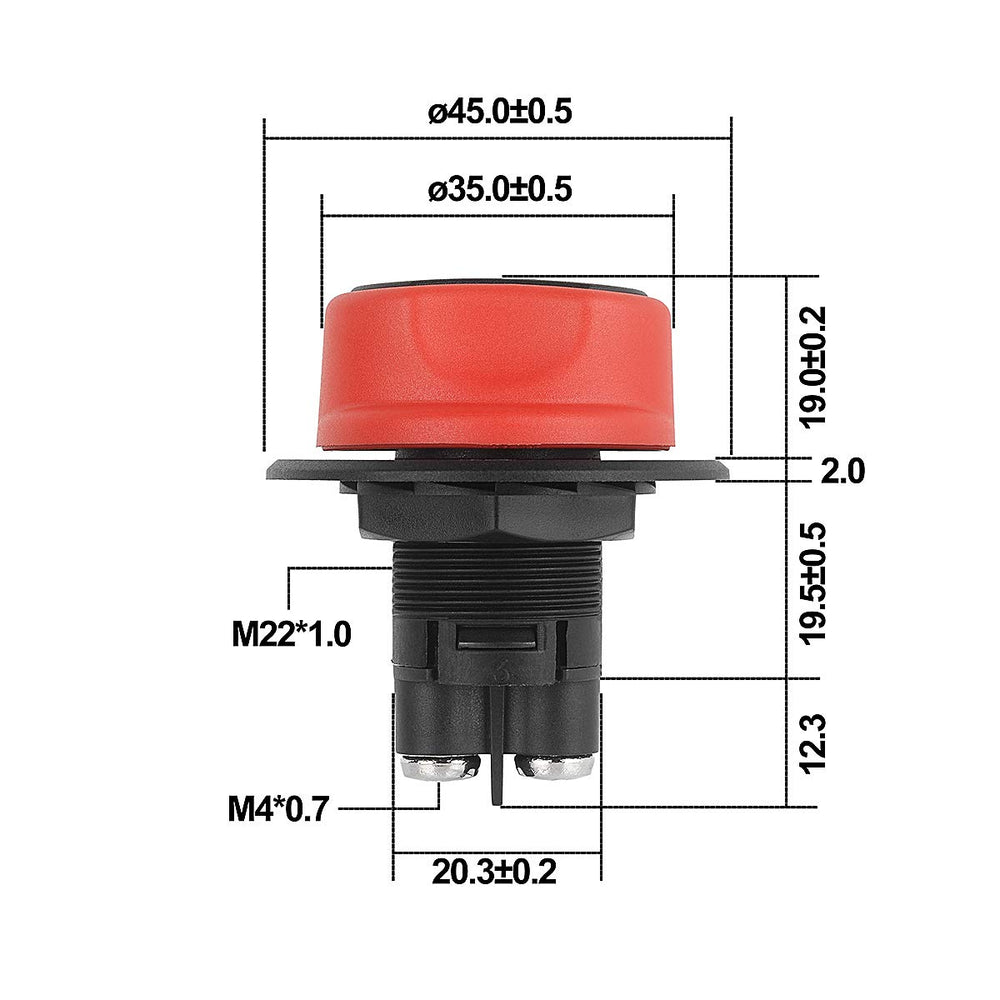 Black Brass Battery Isolator ON-Off 2P SPST Car Mini Ba