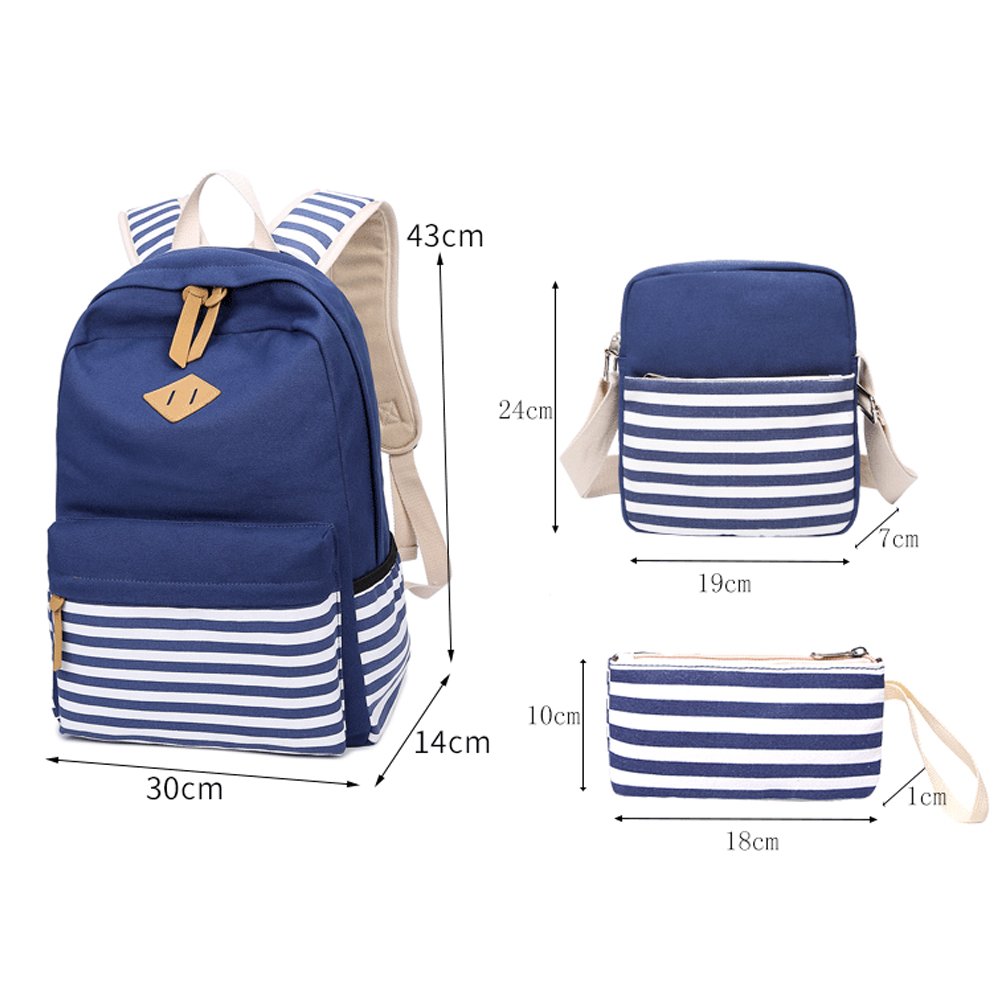 Abshoo Causal Canvas Stripe Backpack Cute Lightweight T