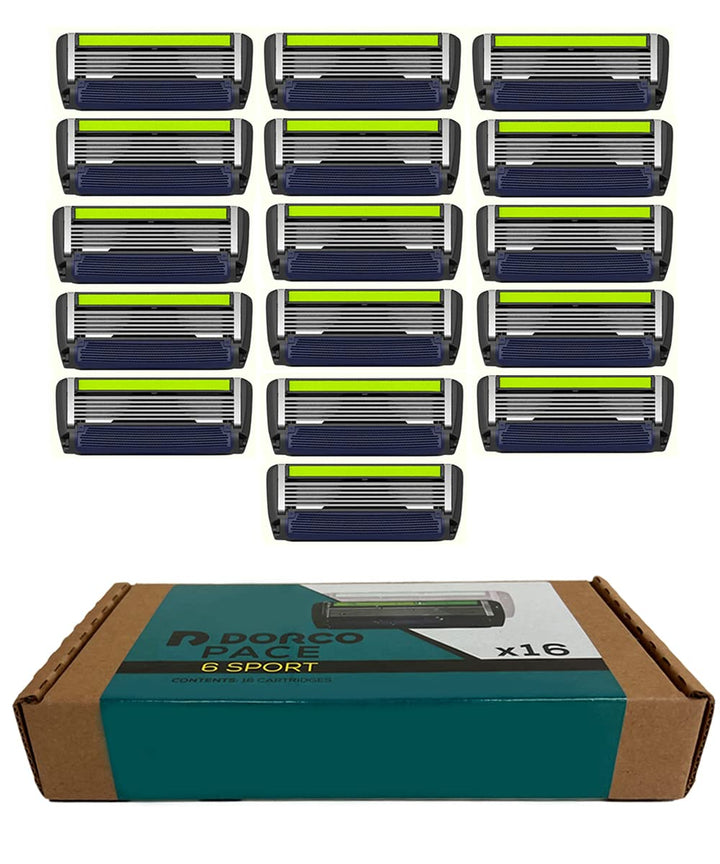 DORCO Pace 6 Sport System - Six Blade Razor System with