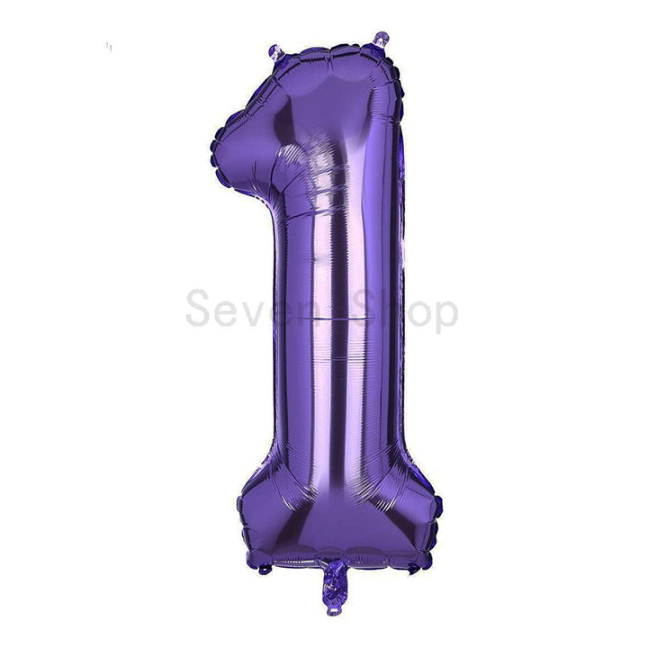 40 Inch Number Balloons Purple Number 1 Helium Foil Birthday Party Decorations Digit Balloons