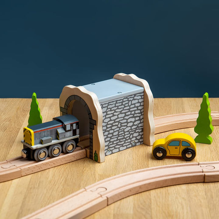 Grey Stone Tunnel - Other Major Wooden Rail Brands are Compatible