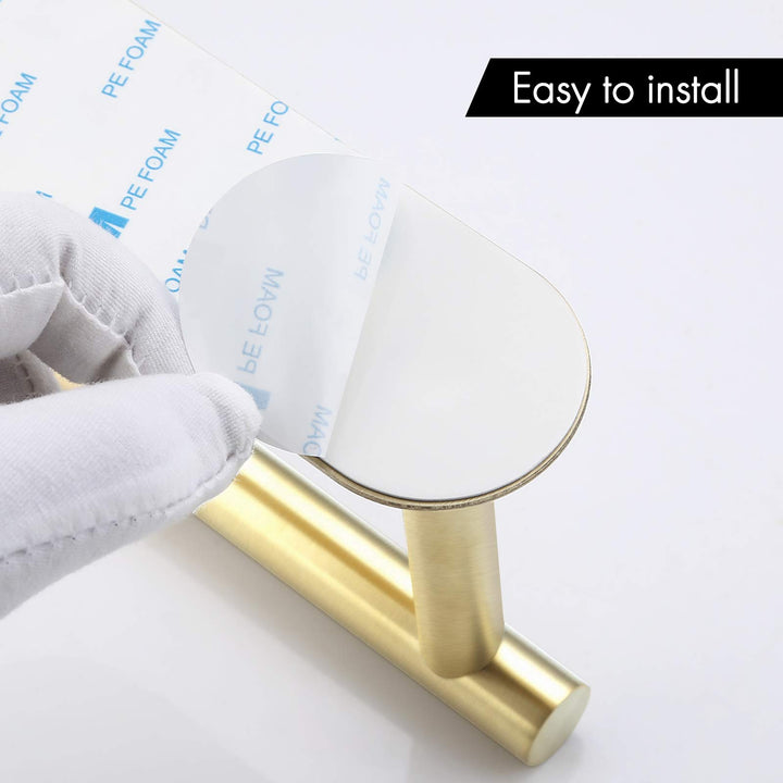 Gold Paper Towel Holder Under Cabinet Mount Adhesive Paper Towel Roll Holder for Kitchen Stick on Wall SUS 304 Stainless Steel, A7170S30-BZ