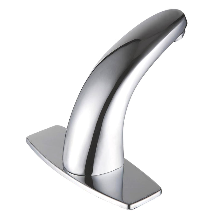 Touchless Bathroom Sink Faucet, Hands Free Automatic Motion Sensor Touchless Faucet with Hole Cover Plate for Commercial or Household, Chrome