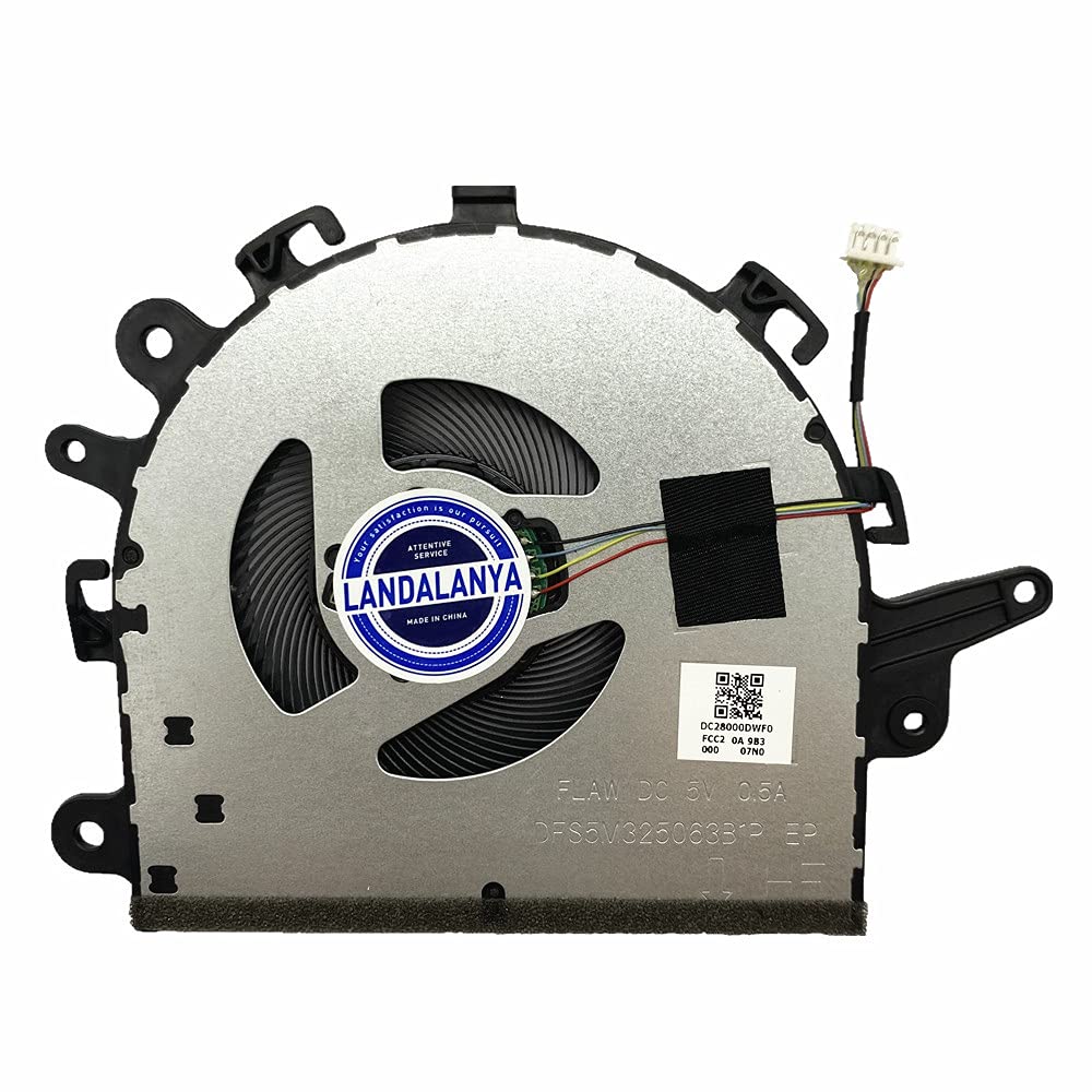 Landalanya Replacement New Laptop CPU Cooling Fan for Lenovo IdeaPad 3 15ADA05 3-15ARE05 3-15IML05 3-15ITL05 3-15IIL05 3-15IGL05 V15-ADA V15-IIL V15-IKB V15-IWL 15 81W10094US Series 5F10S13910 Fan