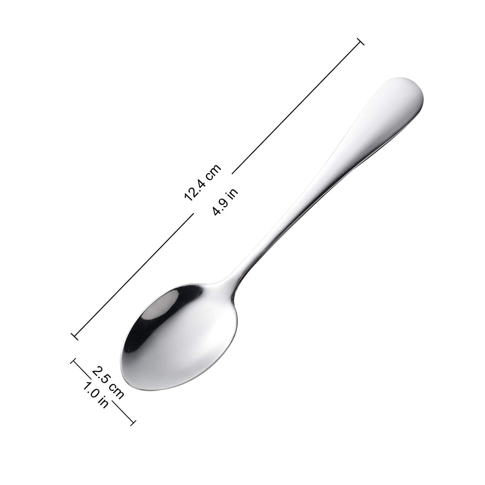 Dessert Small Teaspoons, 4.9 Inches Stainless Steel Mini Espresso Coffee Spoons, Specialty Demitasse Tiny Stirring Spoon Set of 8