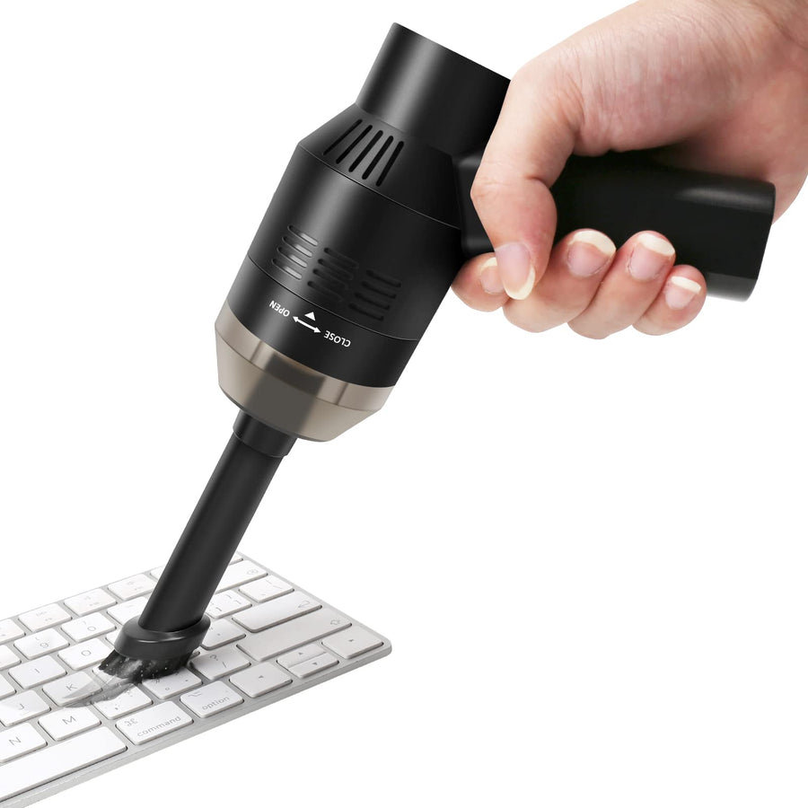 Upgraded Mini Keyboard Vacuum,Tiny Cordless Computer Vacuum Cleaner Electronics Laptop Vacuum, USB Rechargeable Tiny Vacuum Dust Kit for Desktop, PC, Sofa, Car, Pet House