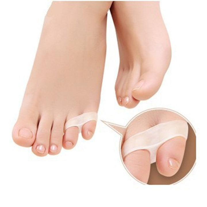AnHuaUnisex Small Toe Soft Silicone 2 Holes Orthotics Bunion Tail Toe Straightener Separator Shield Protector Spreader Corrector Adjuster Foot Pain Relief