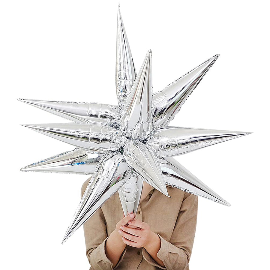 50 Pcs Foil Cone Balloons, Point Star Balloons for Part