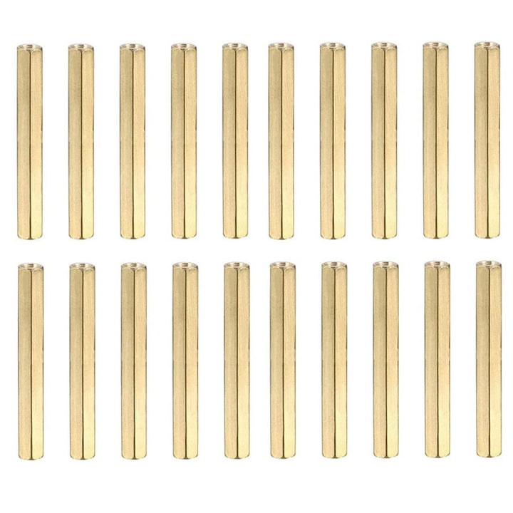 Female to Female Thread Spacer Screws Brass Hex Standoff M3 x 50mm PCB Pillar for Drone Quadcopter, Computer &amp; Circuit Board, Pack of 20