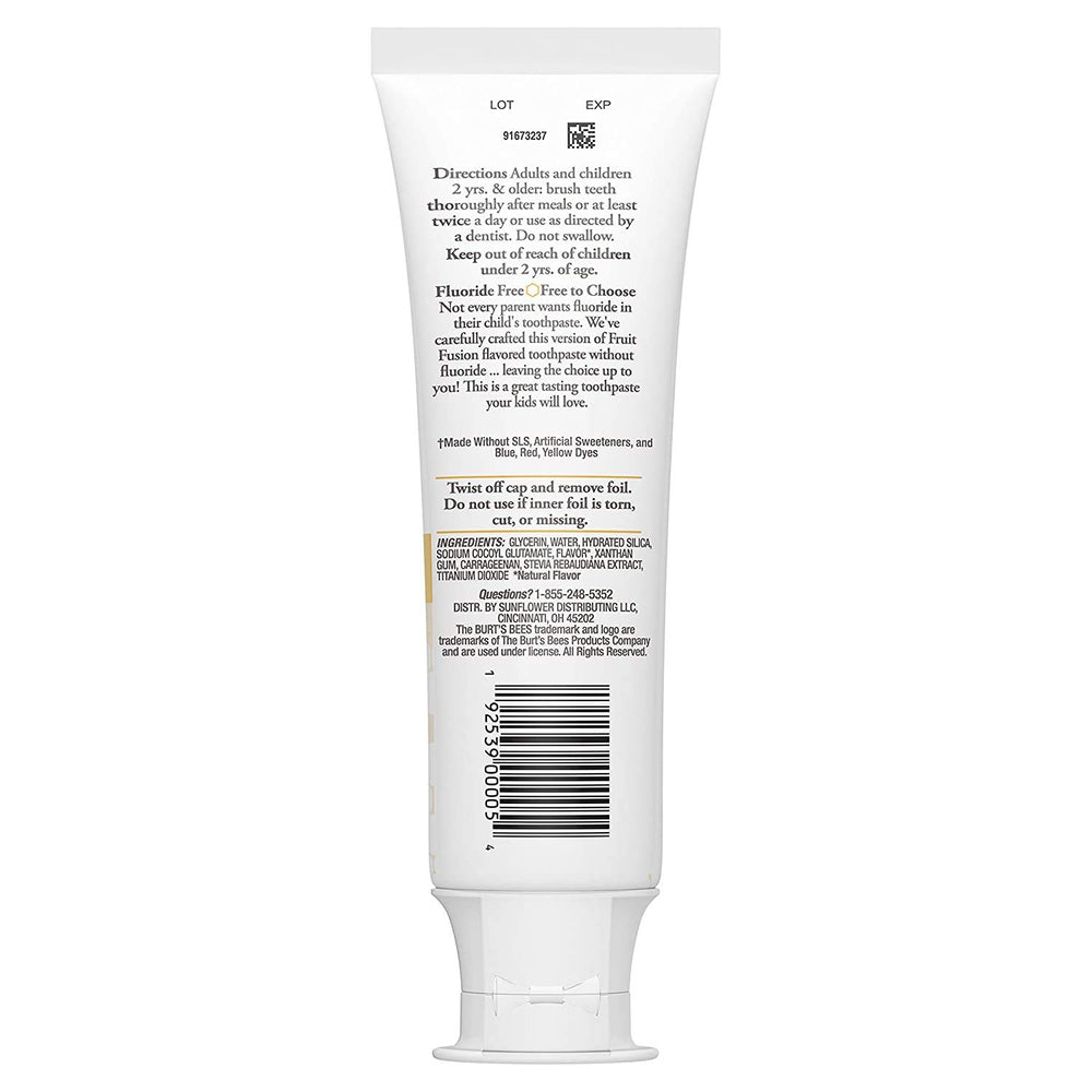 Burts Bees Burt's Bees Kids Toothpaste, Fluoride Fr