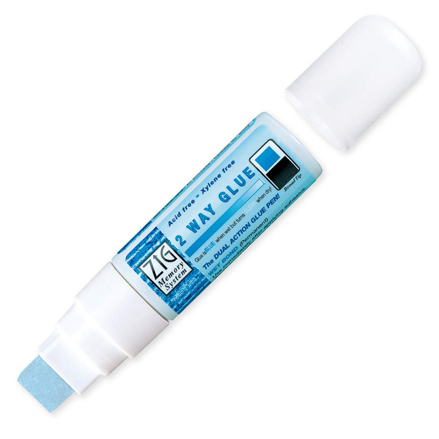 Kuretake 2 Way Glue Stick Pen, Board Tip,15mm Tip, AP-Certified, Made in Japan