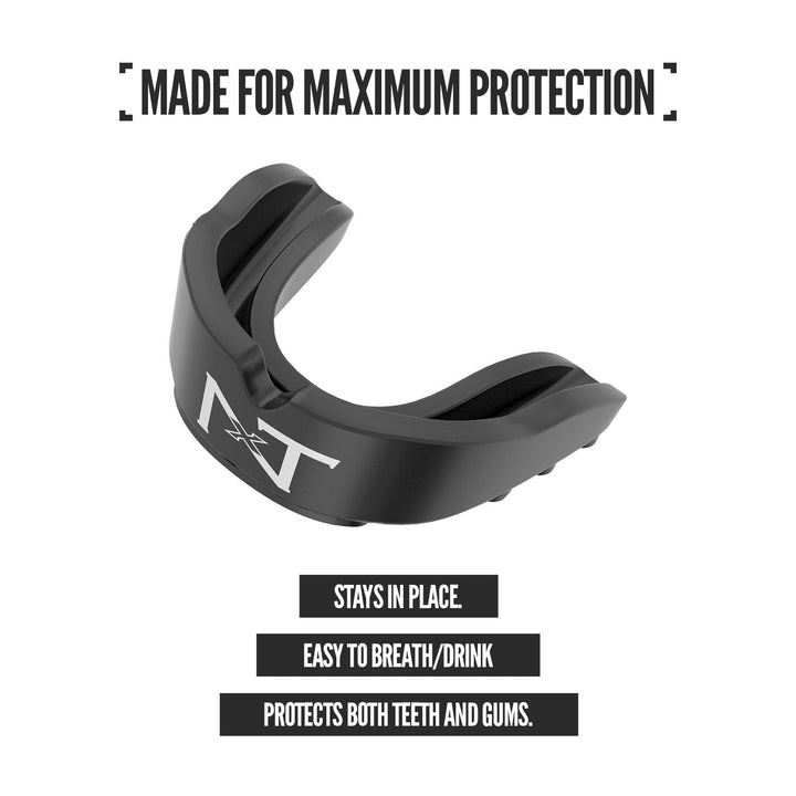 2 Pack Nxtrnd Rush Mouth Guard for Boxing and Other Sports (Black & White)