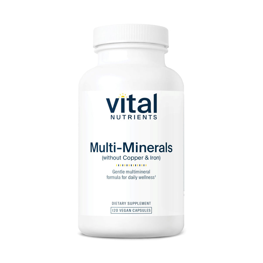 Multi-Minerals | Citrate/Malate Formula (No Copper or Iron) | Vegan Daily Multimineral | Gluten, Dairy, Soy Free | Non-GMO | 120 Capsules