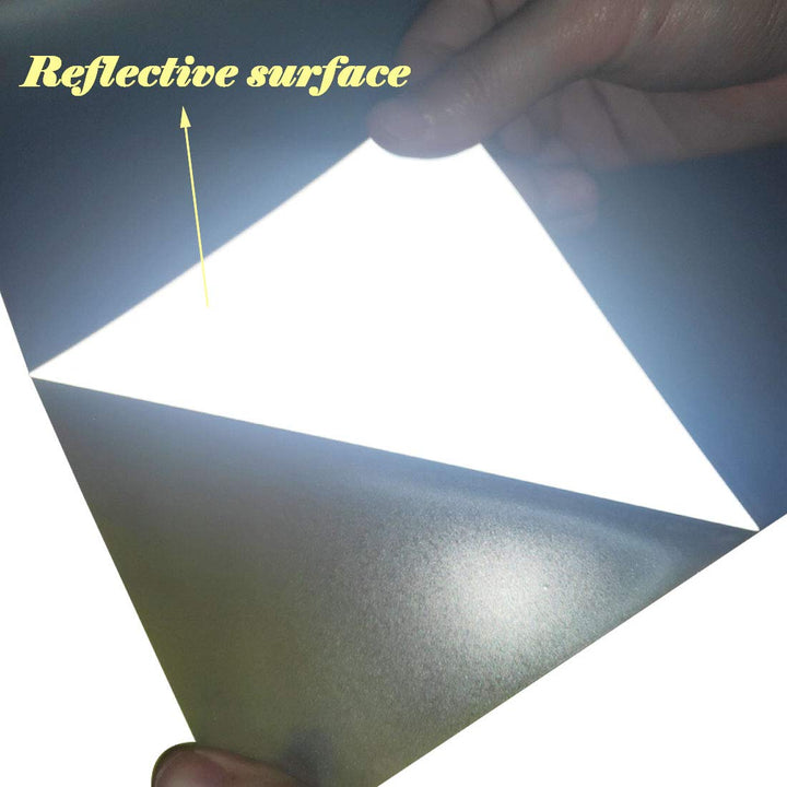 Heat Transfer Vinyl Reflective Light Gray HTV Roll, 12 x 10ft Reflective Iron on Vinyl for All Cutter Machine, Reflective HTV Vinyl for T-Shirts Easy to Cut &amp; Weed for Heat Vinyl DIY Design