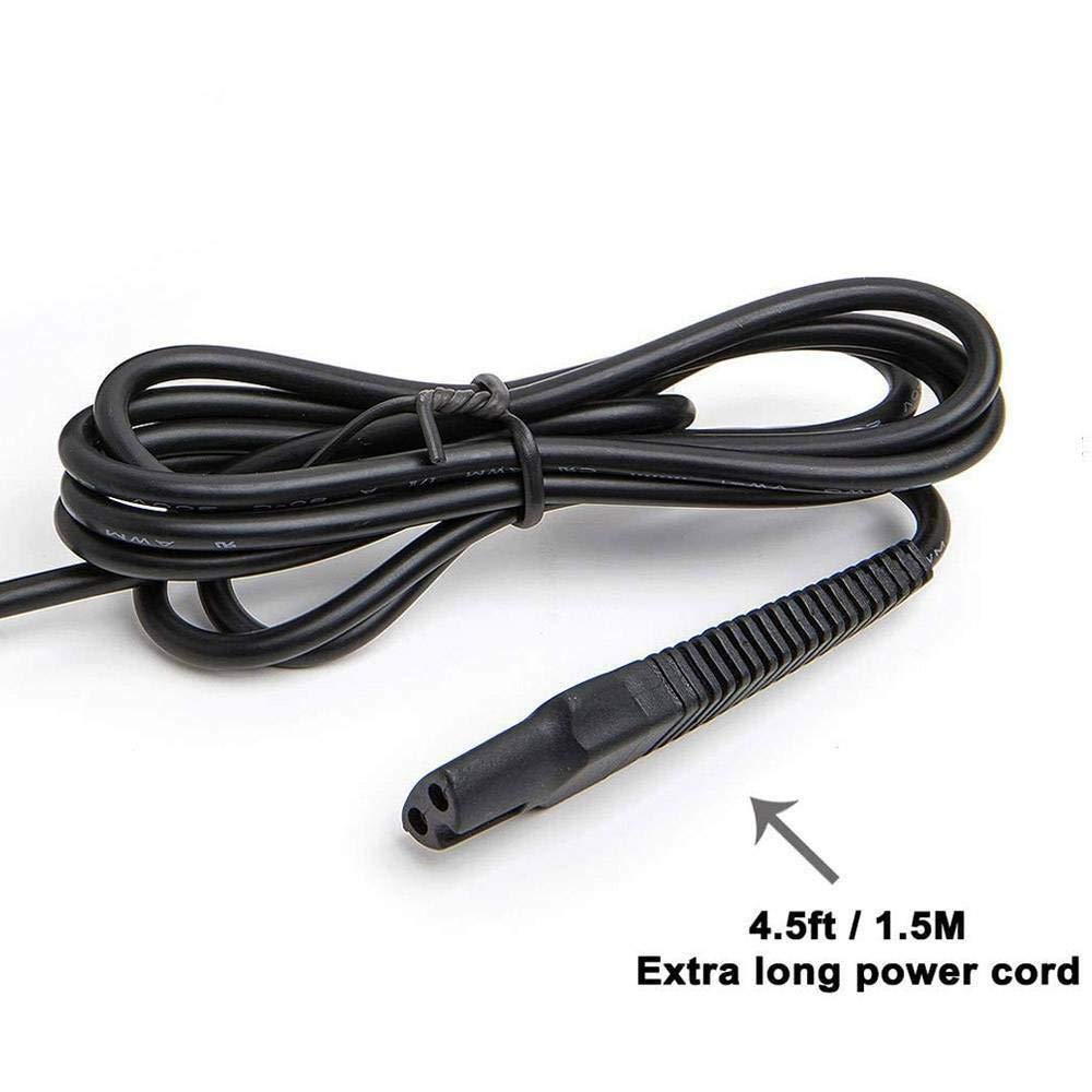 12V Shaver Charger AC Adapter Power Cord Compatible with Series 7 9 3 5 1 for 720 760cc 390cc 9095cc 3350cc-4 790cc 340s 7865cc 3350cc-4 Razor Shaver Power Adapter