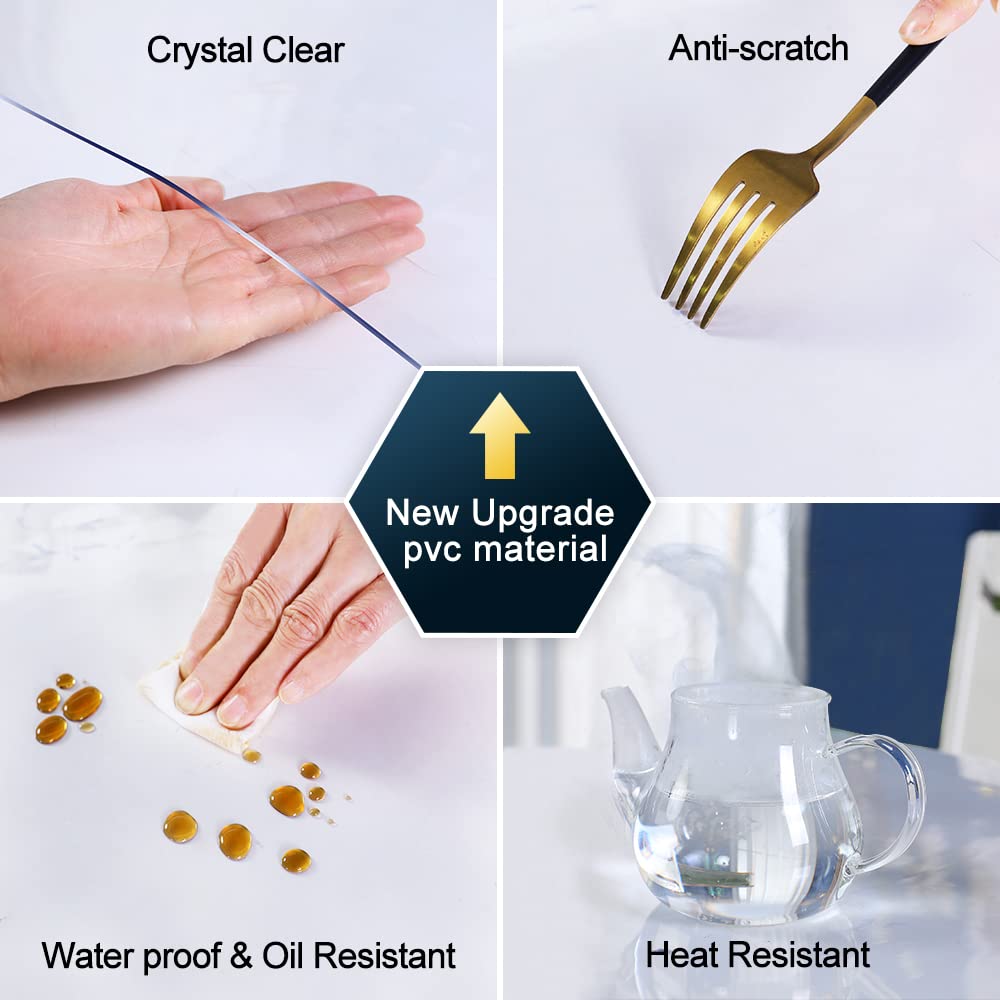 16x22 Transparent Table Cover Mat Table Protector Plast