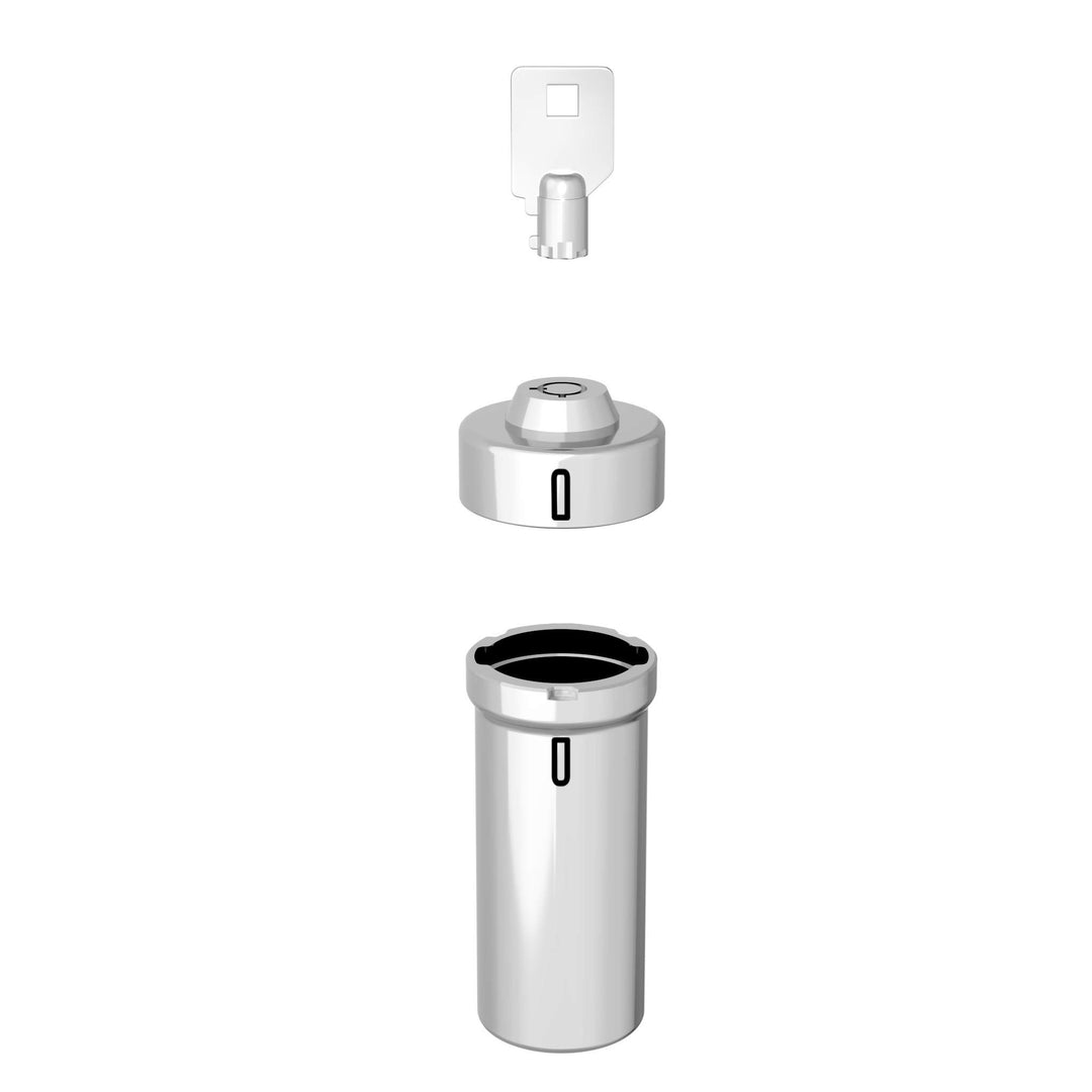 Ezy Dose Pill Box and Medicine, Vitamin Container, Safe for Money & Travel Items, Durable Canister, 2 Keys with Lock, Medium