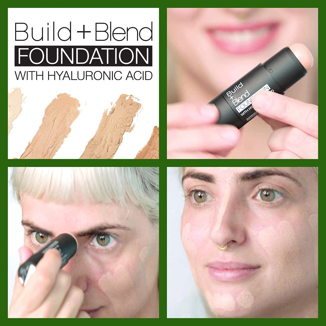 BUILD + BLEND Foundation Stick, Contour Stick for Face, Professional Makeup for Perfect Look, 0.25 Ounce (Mocha)