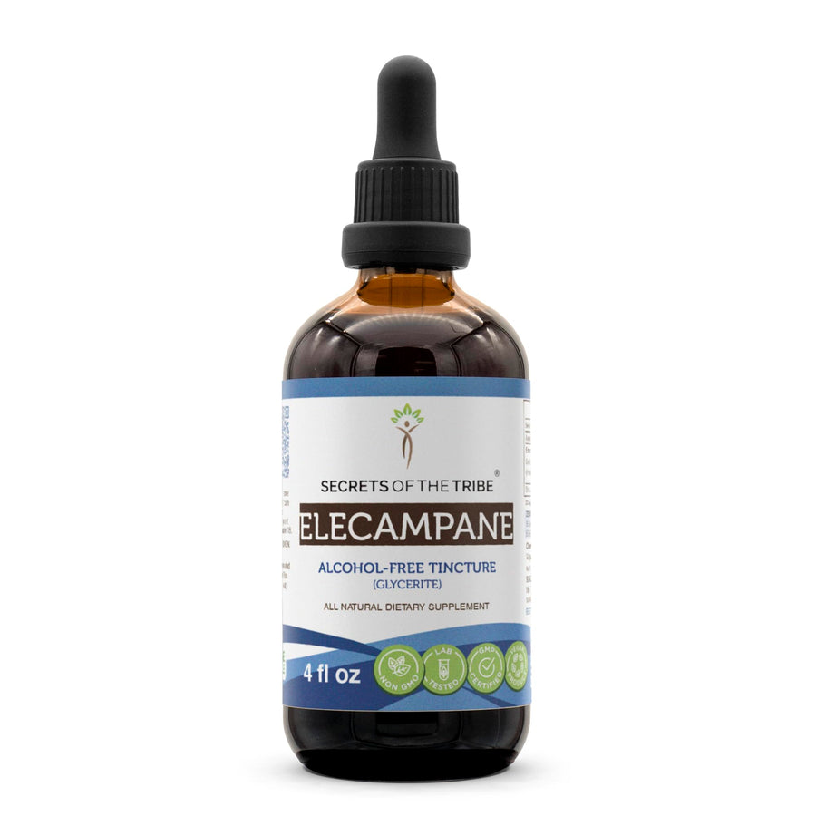 Elecampane Alcohol-Free Liquid Extract, Elecampane (Inula Helenium) Dried Root Tincture Supplement (4 FL OZ)