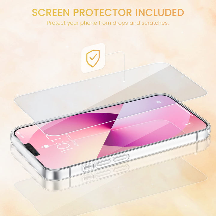 Caka Compatible for iPhone 14 Case, iPhone 13 Case Glit