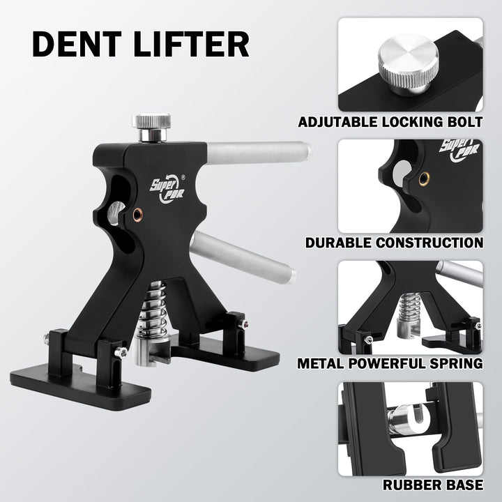 Car Dent Puller, Paintless Dent Removal Kit Dent Remover Tool for Car with Slide Hammer T-bar Dent Puller, PDR Light for Hail Damage &amp; Appliance Dent Body Repair Dent Removal Tools