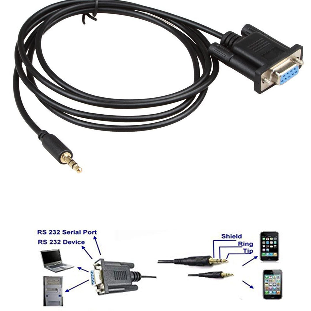 DB9Pin Female to DC3.5mm Serial Cable-6 Feet Black