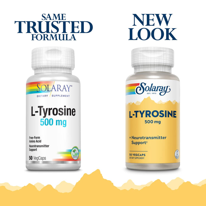 L-Tyrosine Veg Cap (Btl-Plastic) 500mg | 50ct