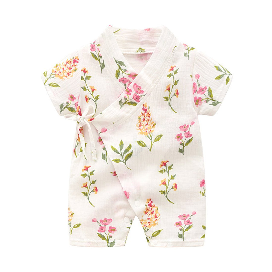 Kimono Robe Newborn Cotton Yarn Robe Baby Romper Infant Japanese Pajamas… (US, Age, 12 Months, 24 Months, Plants)
