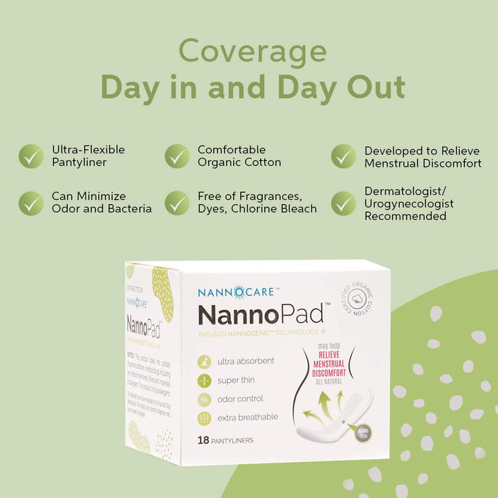 NannoPad Pantyliners - Made with Organic Cotton - Can M