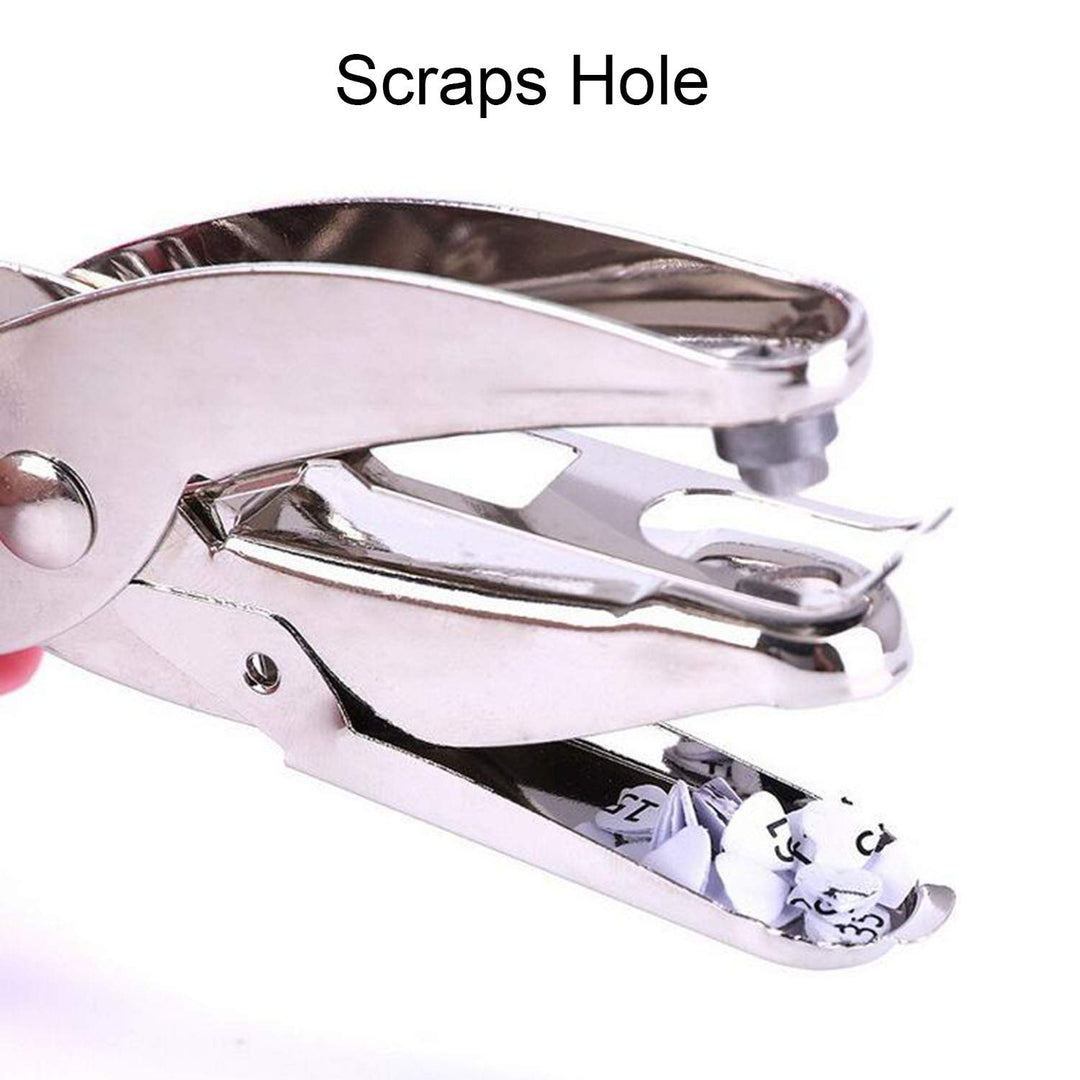 2Pcs 1/16 and 1/8 Handheld Metal Hole Punch for DIY Craft Paper Scrapbook Puncher Small Circle Shaped Hand Tool with Grip