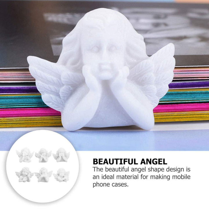 EXCEART 30Pcs Miniature Angel Figurine Mini Child Angel Statue Resin Embellishments Flatback Beads Charm Ornament Cherubs Angels for DIY Scrapbooking Craft Phone Case (Mixed Style)