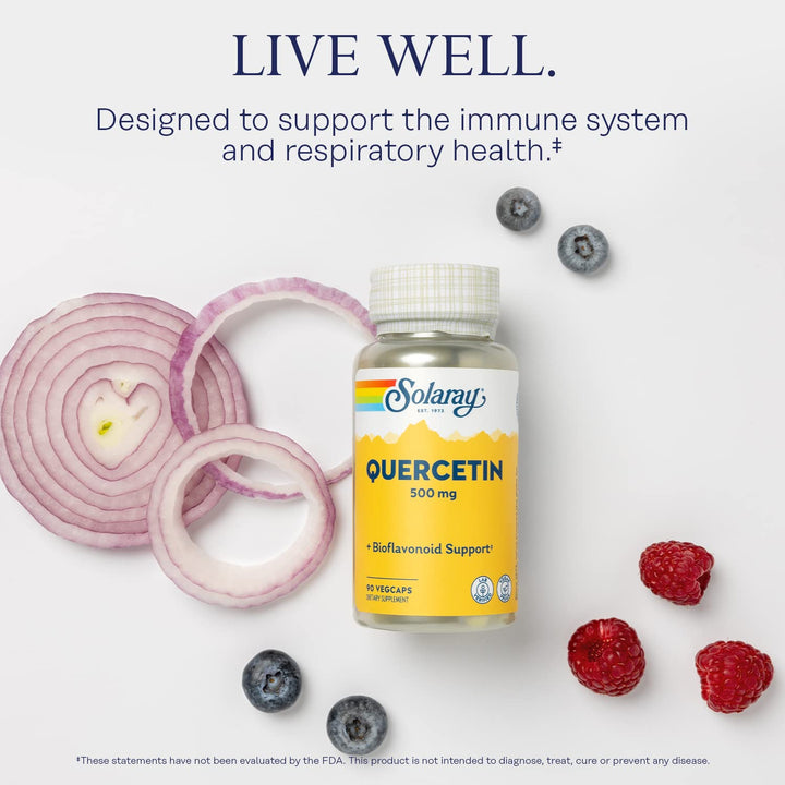 Quercetin 500 mg, Supports Sinus, Respiratory, Immune Function &amp; Normal, Healthy Uric Acid Levels, 90 VegCaps