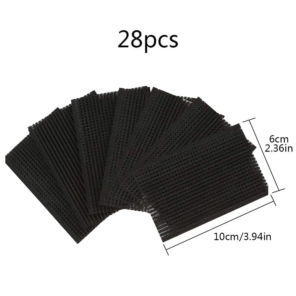 Hair Pad Packing 28 Hair Sticker Clip Bang Fixed Seamless Magic Paste Posts Magic Tape Fringe Hair Bang Patch (Black)
