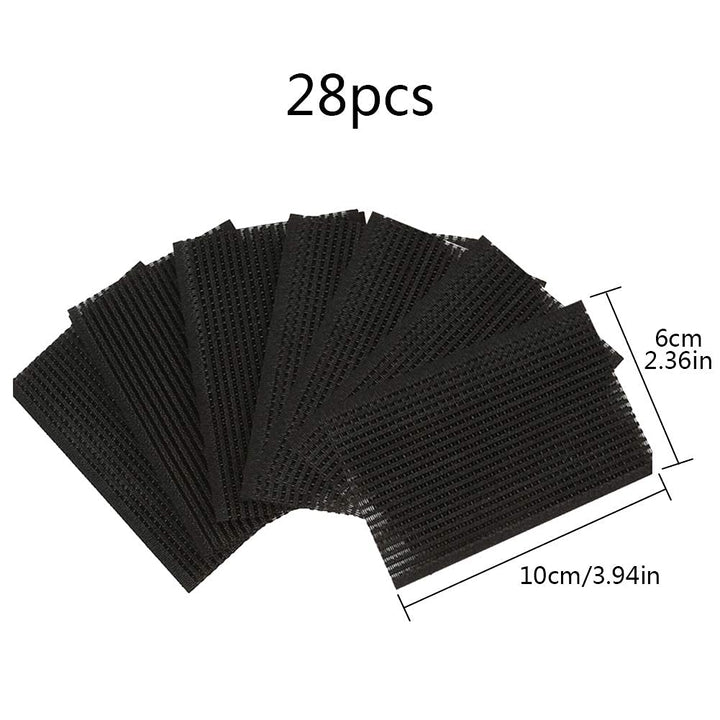 Hair Pad Packing 28 Hair Sticker Clip Bang Fixed Seamless Magic Paste Posts Magic Tape Fringe Hair Bang Patch (Black)