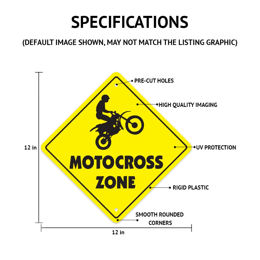 MOTOCROSS ZONE Sign dirt bike supercross cycle gear