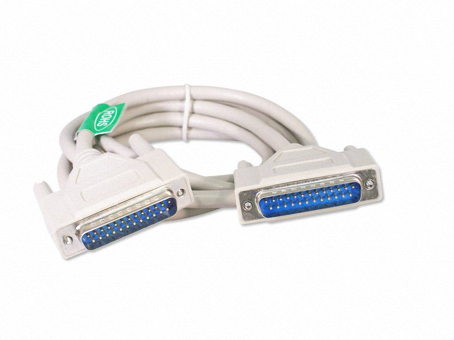 6 Foot DB25 25 Pin Serial Port Cable Male/Male RS232