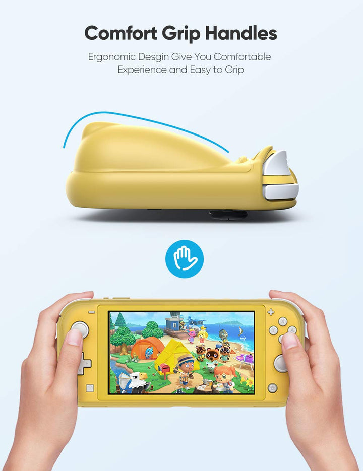 Protective Case for Nintendo Switch Lite [All New 2021],TPU Grip Cover with Shockproof and Anti-Scratch Holder Stand Kit,Accessories for Switch Lite
