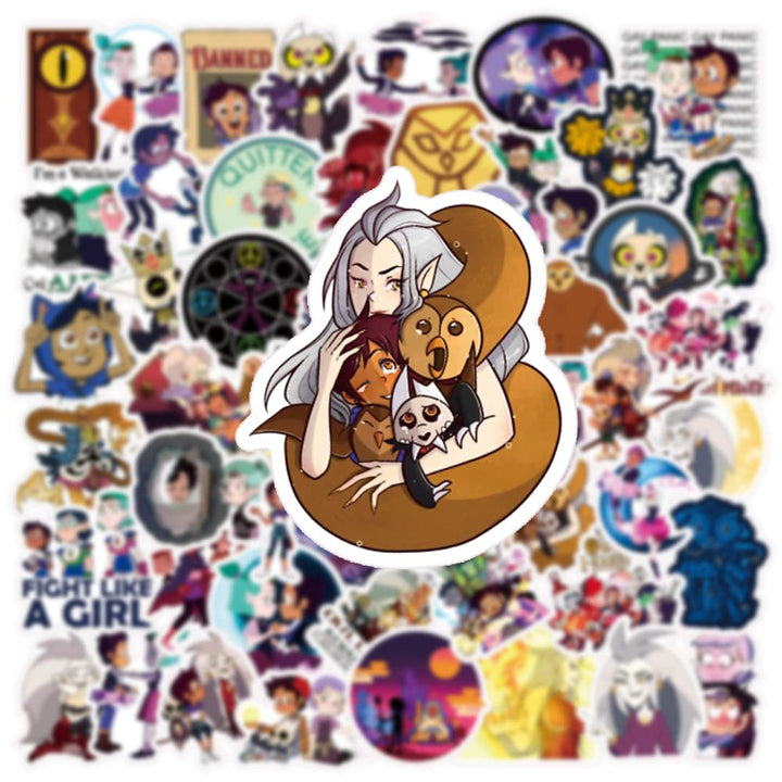 The owl House 50 PCS Stickers Pack Aesthetic The Vinyl Movie Colorful Waterproof for Water Bottle Laptop Bumper Car Bike Luggage Guitar Skateboard…, 2-4inch