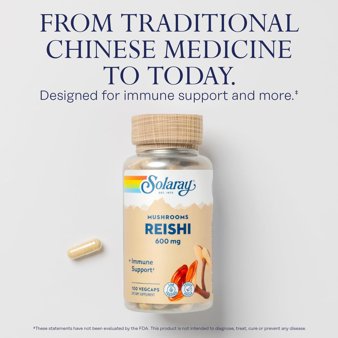 Reishi Mushroom 600mg - Reishi Mushroom Capsules for Immune Support - Vegan, Lab Verified - 60-Day Money-Back Guarantee - 100 Servings, 100 VegCaps