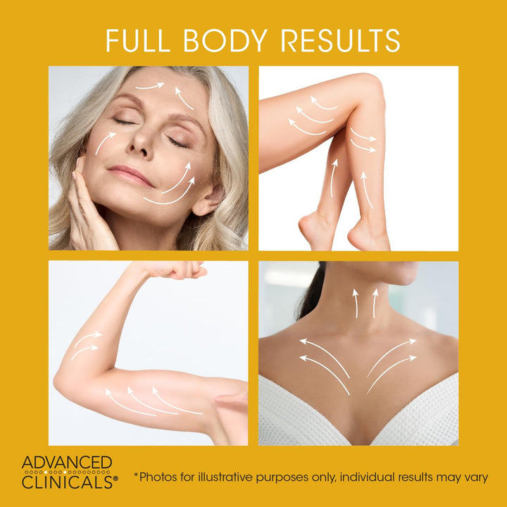 Advanced Clinicals Retinol Cream Face Moisturizer | Crepey Skin Care Treatment | Fragrance Free Body Lotion Targets Look Of Crepe Skin, Wrinkles, & Sagging Skin, 16 Oz (2-Pack)