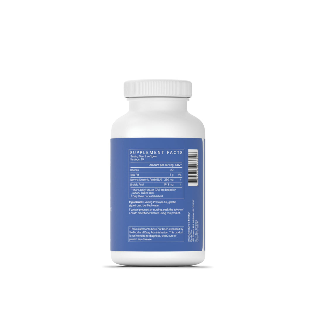 Evening Primrose Oil - Natural Gamma Linolenic Acid for Healthy Skin &amp; Hormone Balance - Non-GMO, Cold Pressed, 180 softgels