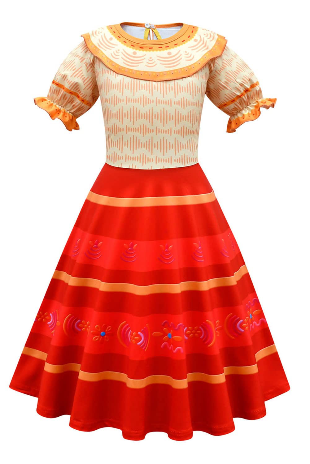 Kids Girls Dolores Dress Costume Madrigal Cosplay Princess Party Outfit for Child,140