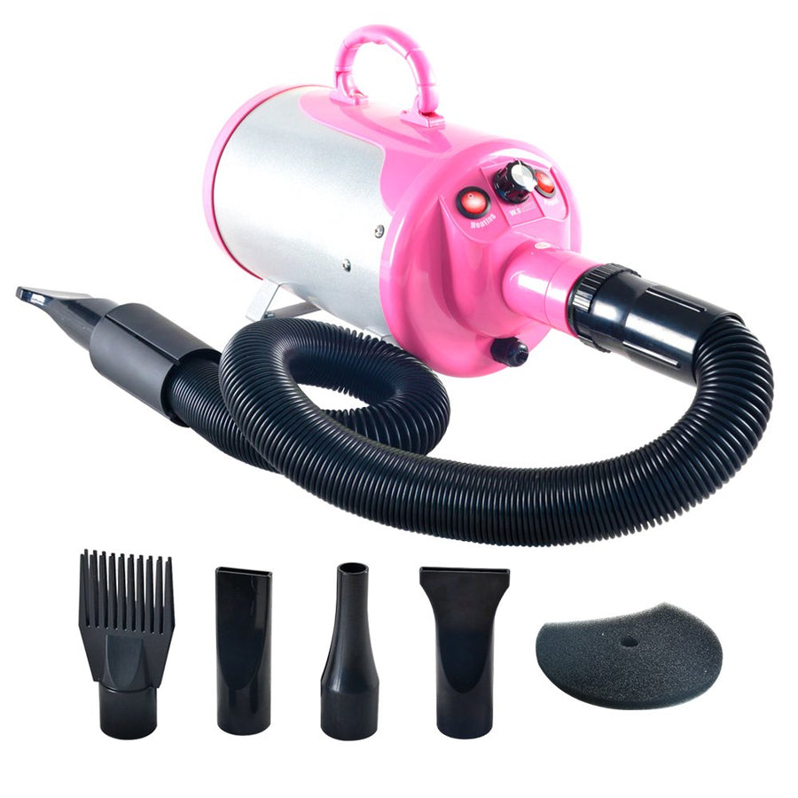 Groomer Partner Pet Hair Force Dryer Dog Grooming Blower with Heater (Pink)