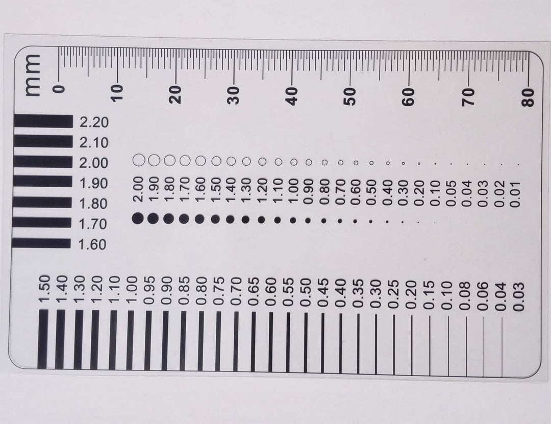 High-Precision Polyester Size Estimation Chart SEC Scratch Measure Defect Compare Stain Test Film Dot Gauge Spot Meter (2220d)
