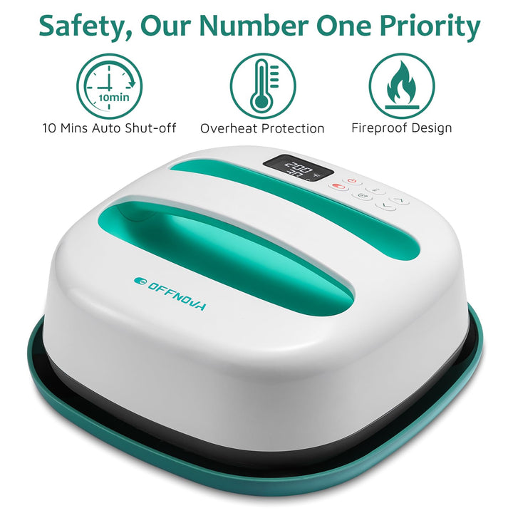 Heat Press Machine for T-Shirts, Portable 9x9 Iron-on Press for HTV Vinyl and Heat Transfer Sublimation for Tote Bags, Hat, DIY Projects