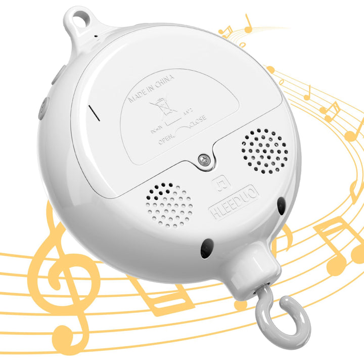 Crib Mobile Motor, Baby Music Box Spinner with 3 Modes(Spin Only, Music Only, Spin &amp; Music 0-100 Volume Control,35 Lullabies,Portable Sound Machine,Auto-Off 30 Minutes, Battery Operated