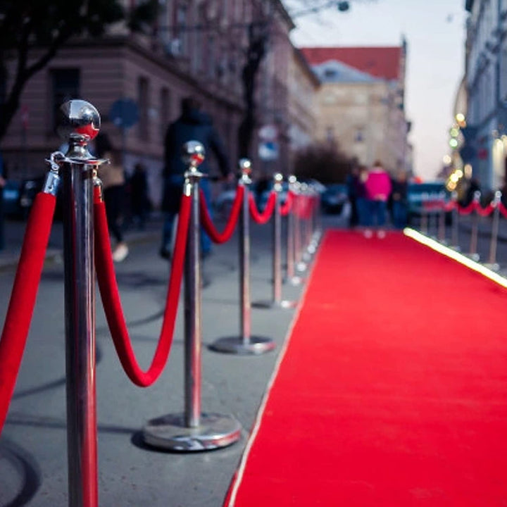 2 pcs Velvet Rope,Crowd Control Rope Safety Barrier,Thick Stanchions Queue Barrier Rope for Red Carpet Events,Holleywood Themed Birthday Party Decorations,Car Shows,Grand Opening Ceremony